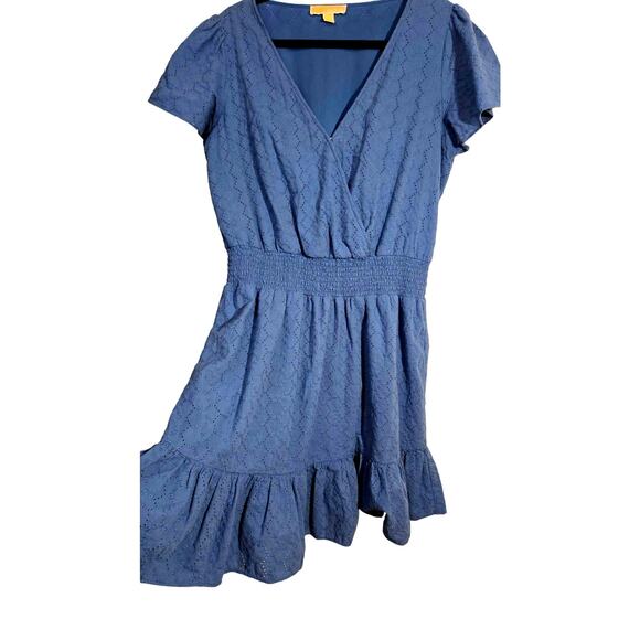 Michael Kors Blue Eyelet Dress - Size Large - Picture 4 of 11